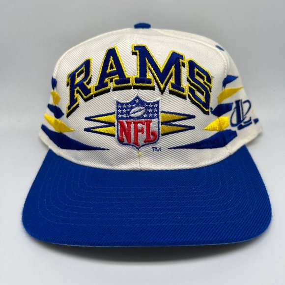 Vintage Los Angeles LA Rams NFL Diamond Cut Logo Athletic Hat Snapback Cap Men U - Picture 1 of 10